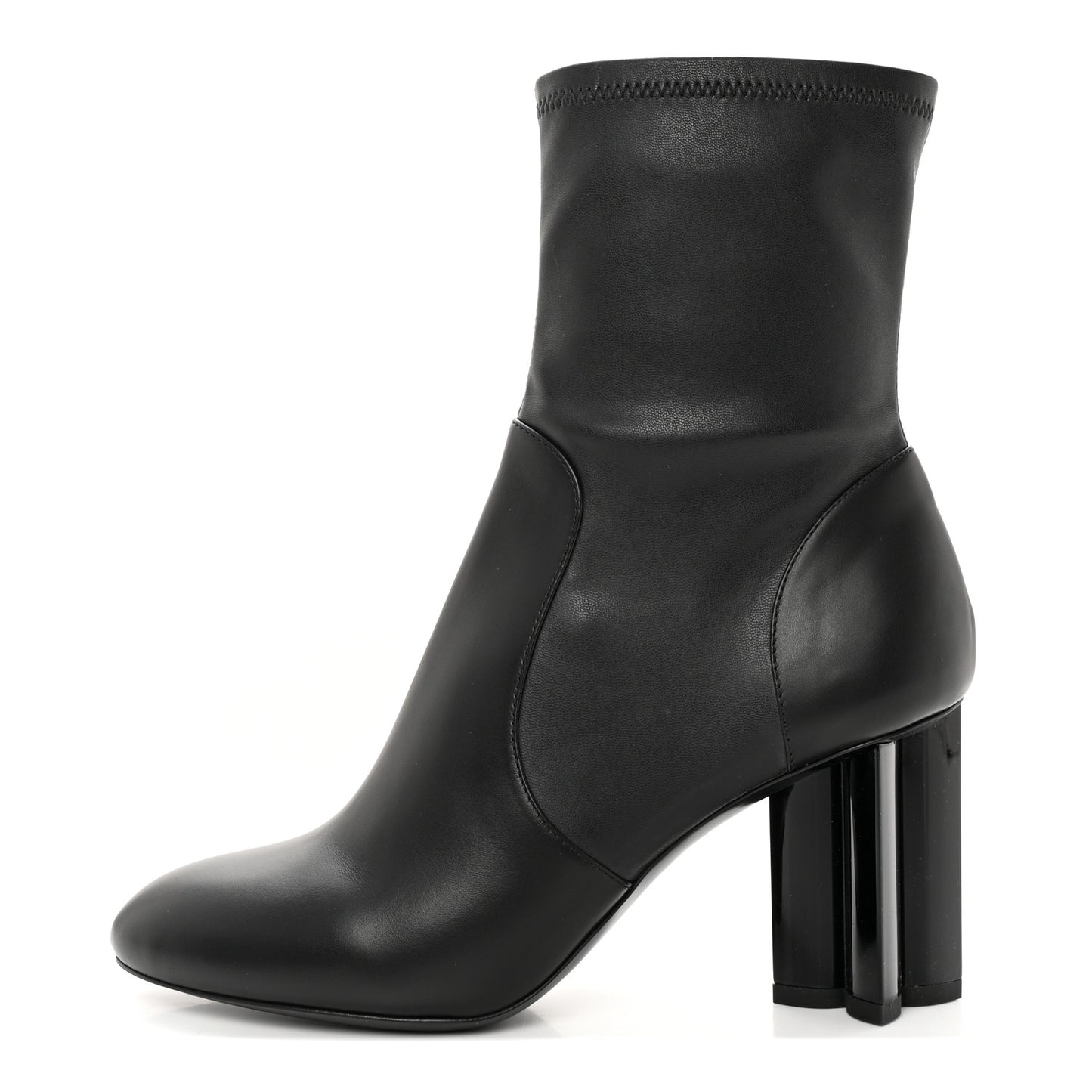 Calfskin Uniformes Silhouette Ankle Boots 37.5 Black