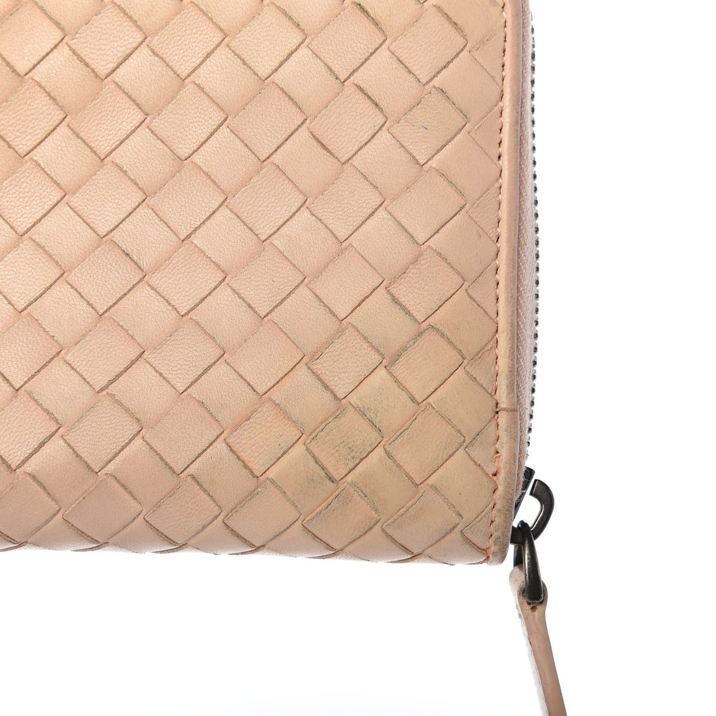 Nappa Intrecciato Zip Around Wallet Flamingo