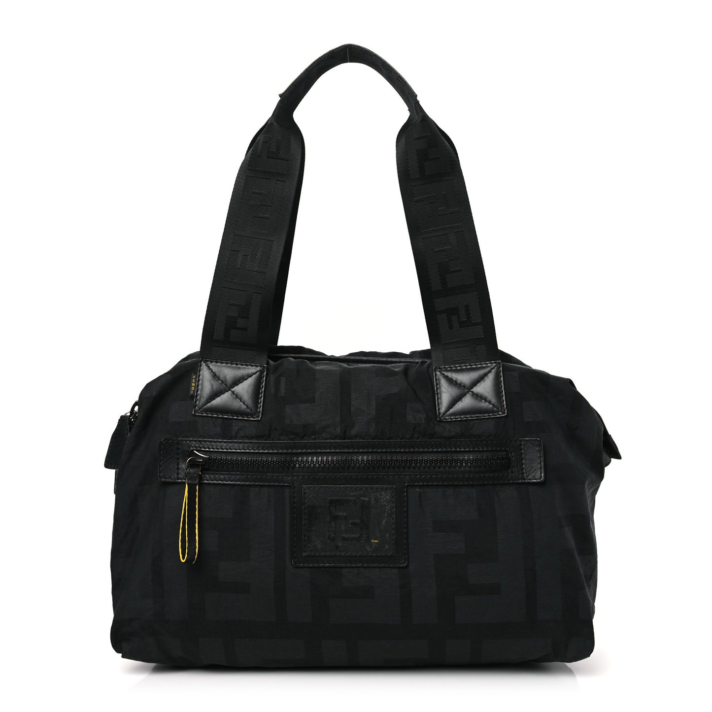Nylon FF Shoulder Bag Black