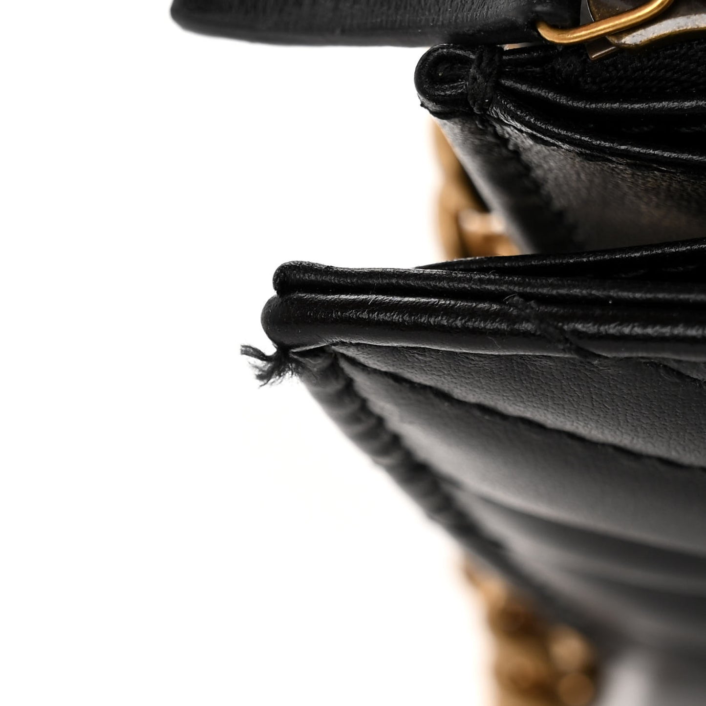 Calfskin Matelasse GG Marmont Chain Wallet Black