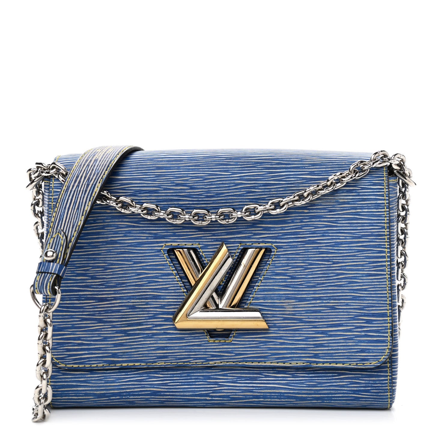 Epi Twist Shoulder Bag MM Denim Light