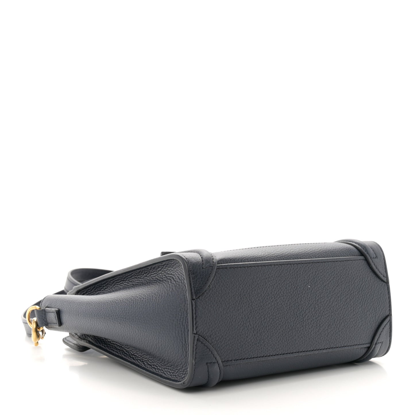 Drummed Calfskin Nano Luggage Navy Blue
