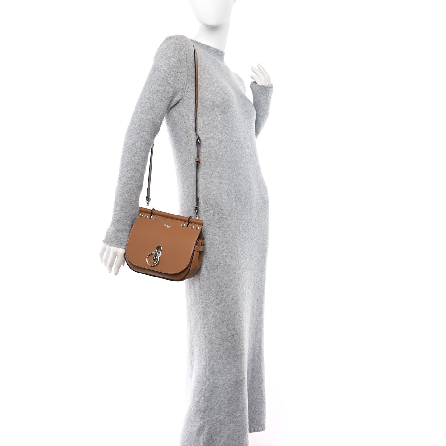 Calfskin Small Amberley Satchel Braun