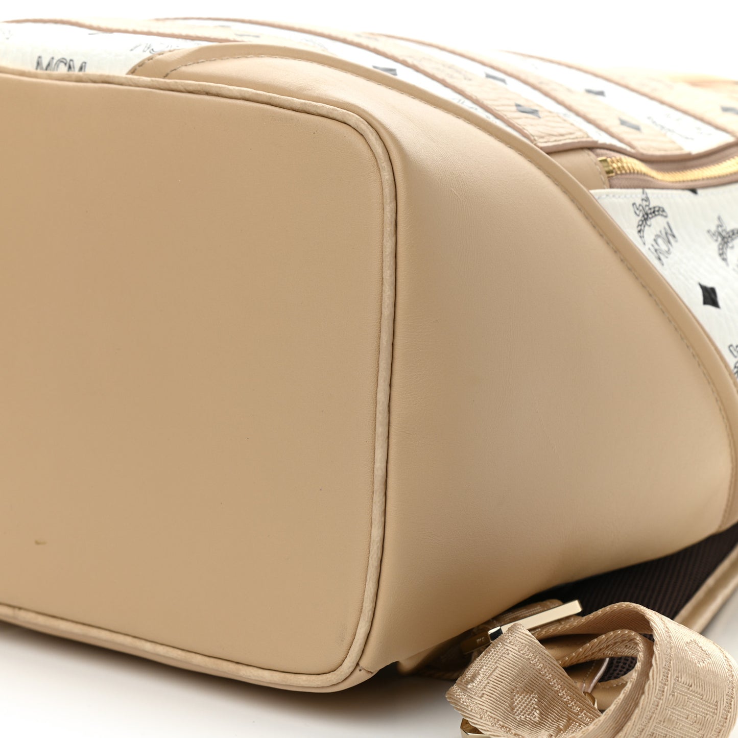 Visetos Striped Medium Duke Backpack White Beige