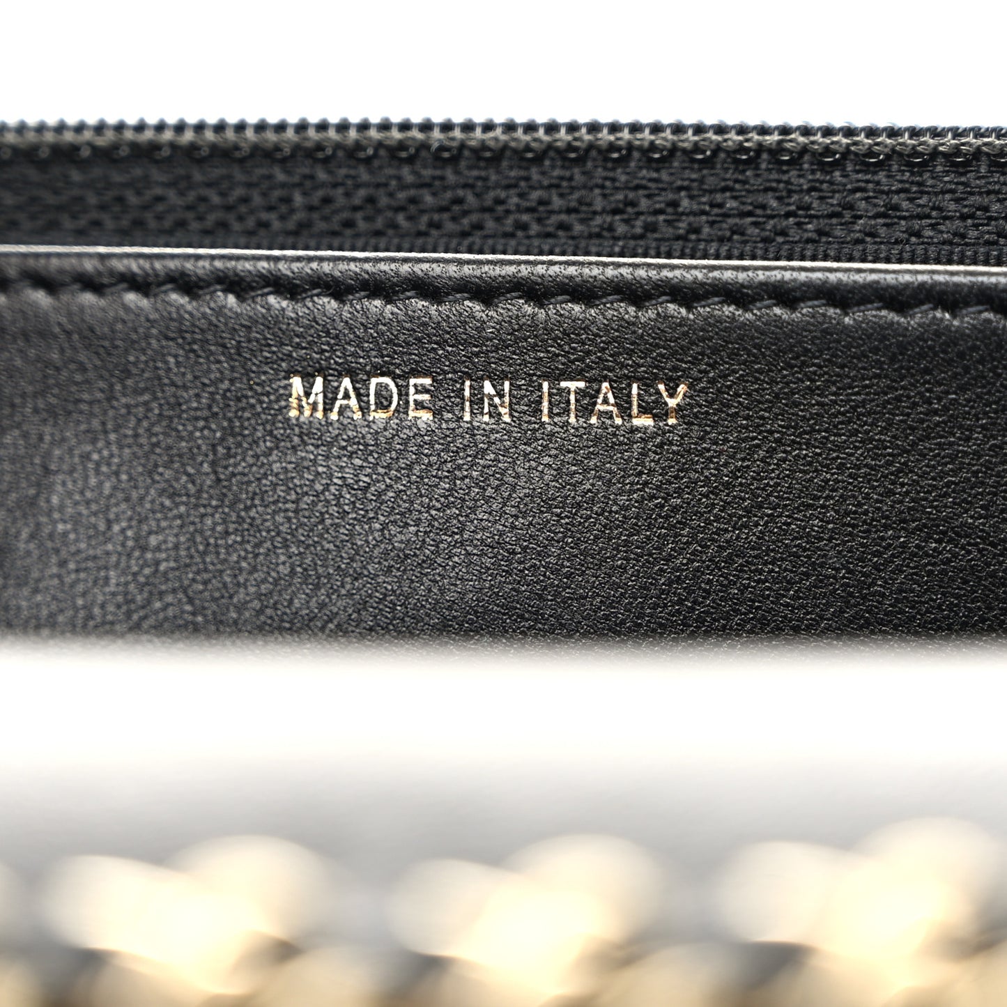 Lambskin Quilted Trendy CC Wallet On Chain WOC Black