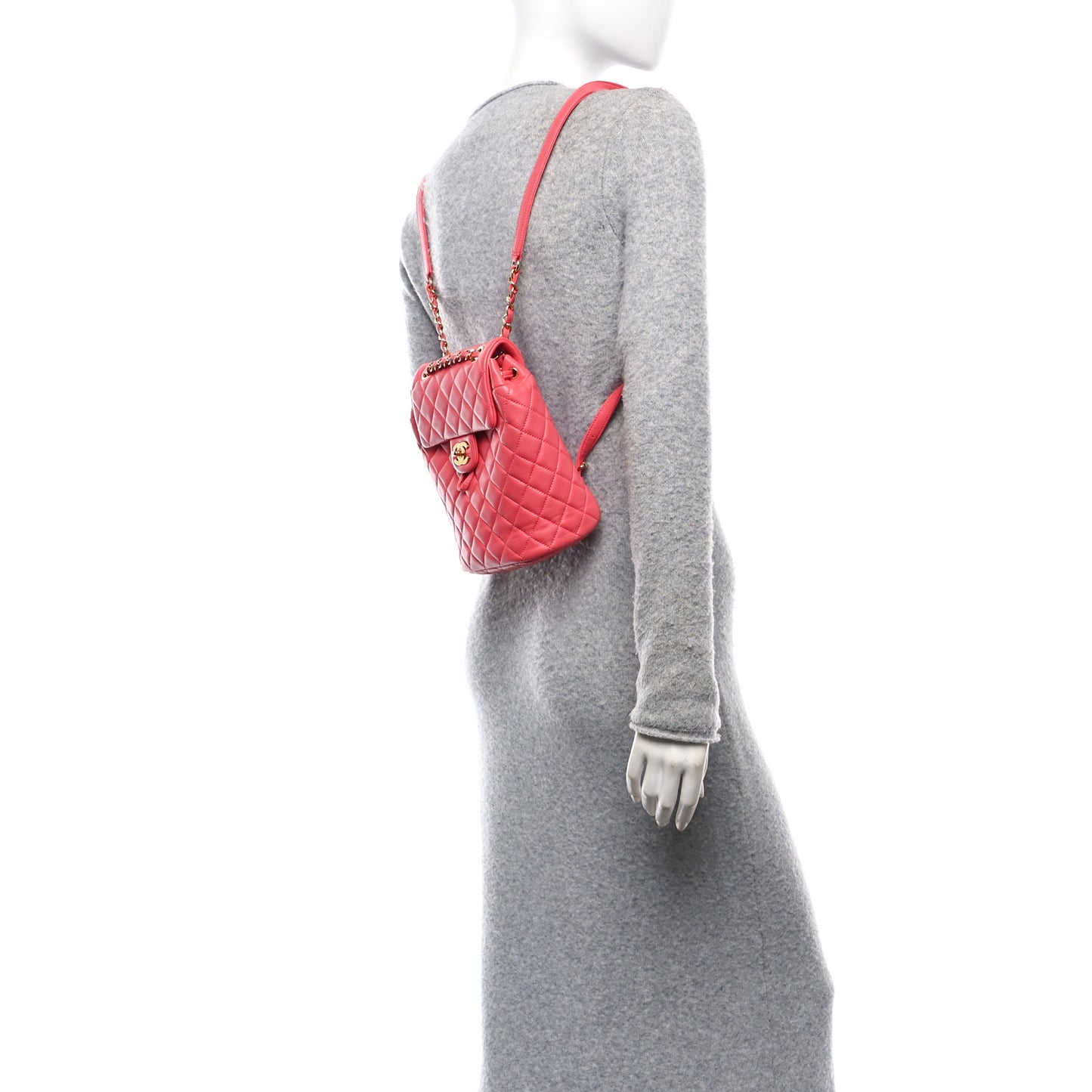 Lambskin Quilted Mini Urban Spirit Backpack Pink