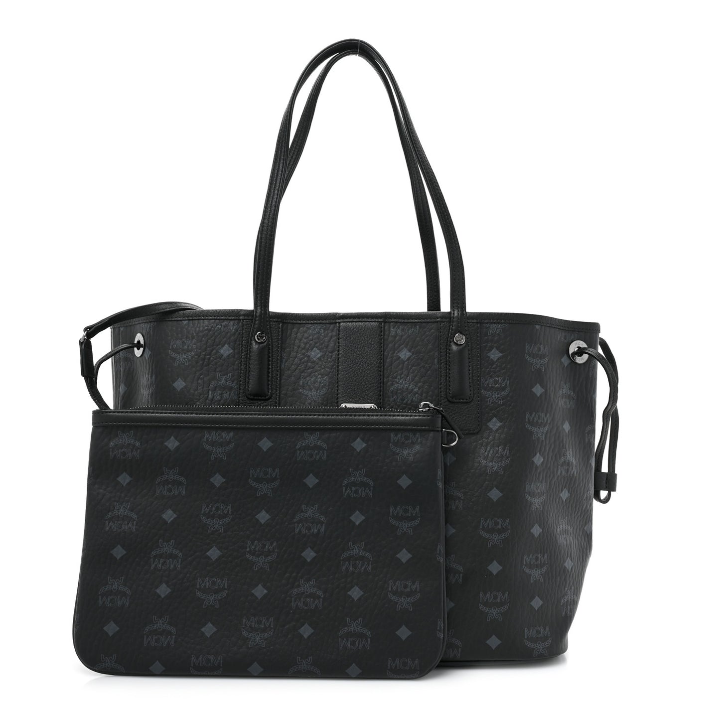 Visetos Medium Liz Reversible Shopper Tote Black