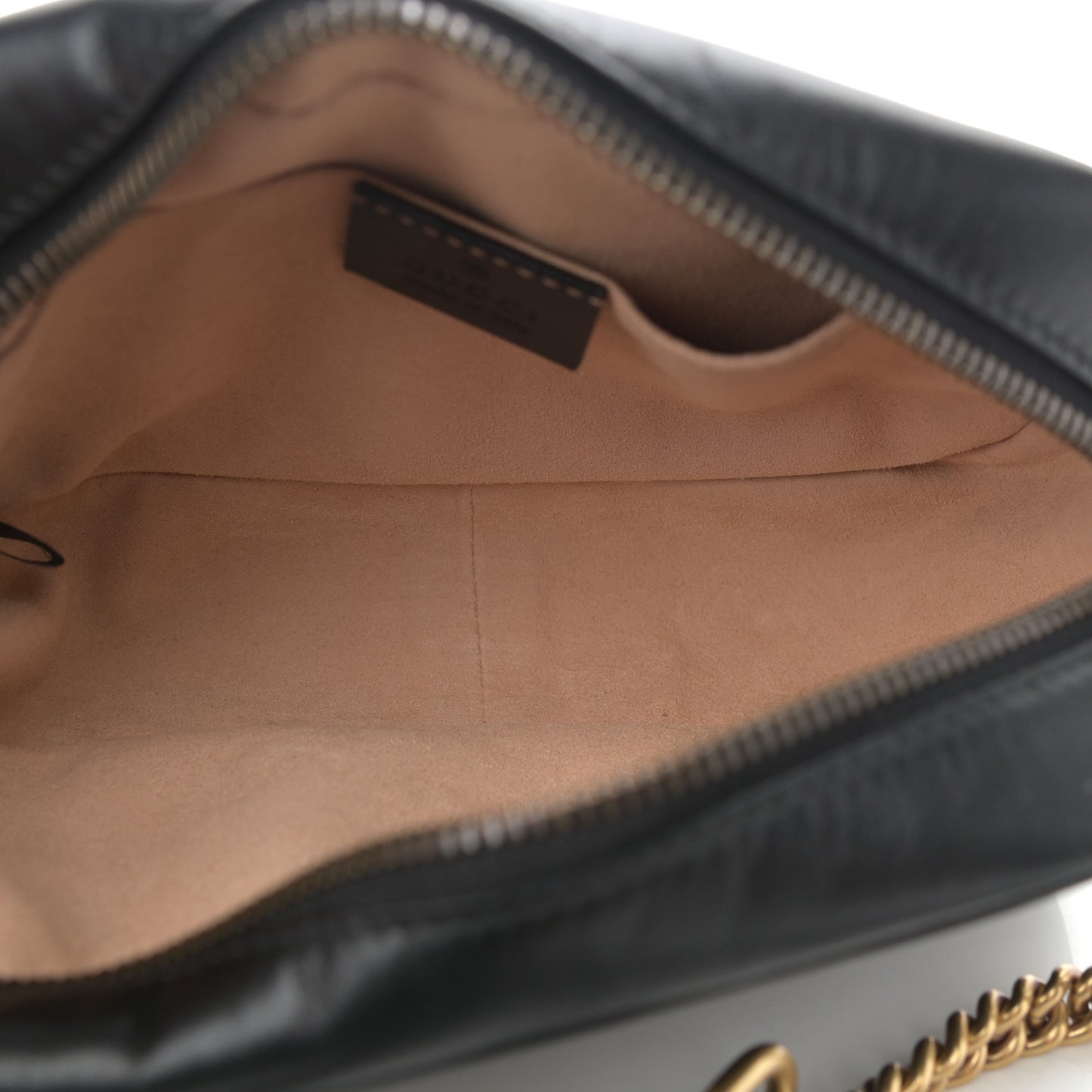 Calfskin Matelasse Mini GG Marmont Chain Shoulder Bag Black
