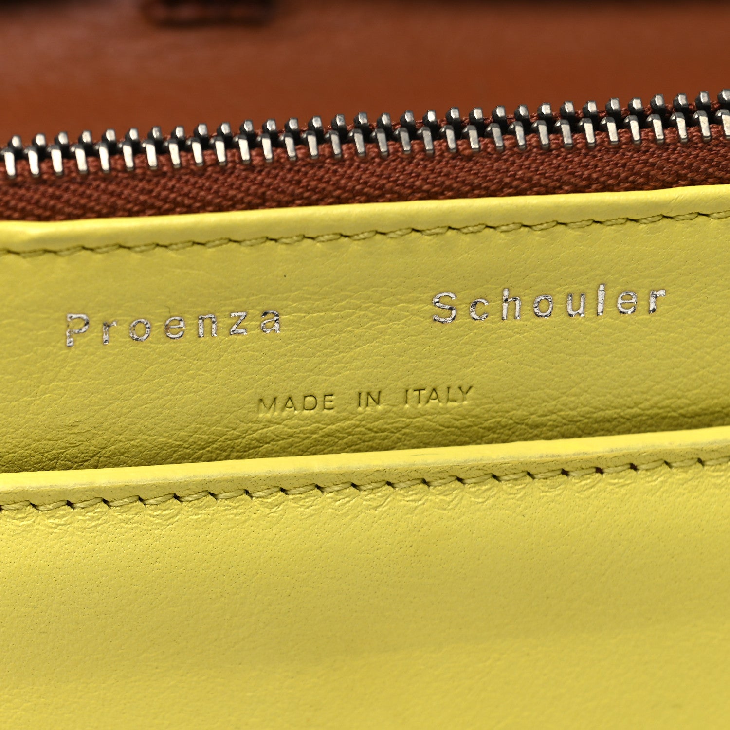 Proenza Schouler Smooth Calfskin PS11 Chain Wallet Yellow 6 of 12