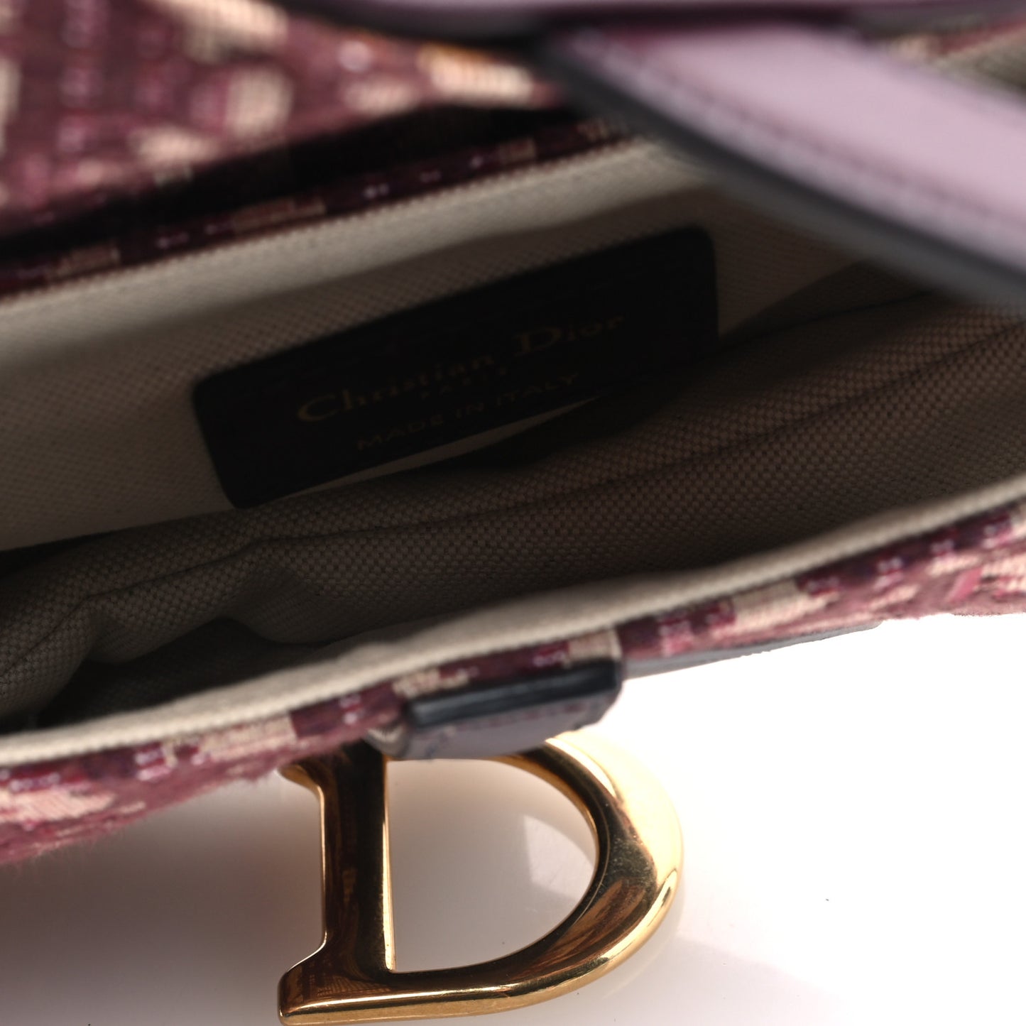 Oblique Mini Saddle Bag Burgundy