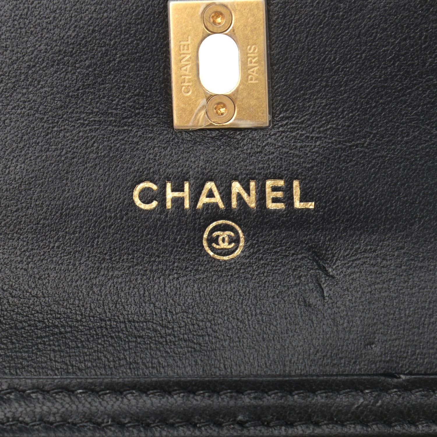 Chanel Lambskin Quilted Pearl Crush Clutch With Chain Black 6 of 15