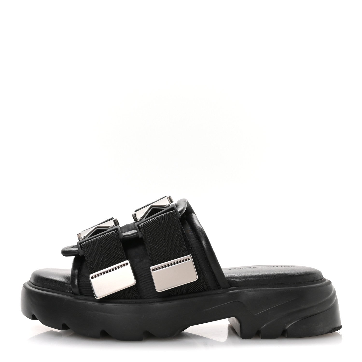 【新品未使用】BOTTEGA VENETA Flash sandal フラッシュ Bottega Veneta Flash Slide Sandals Green Leather-Trim Fabric Size