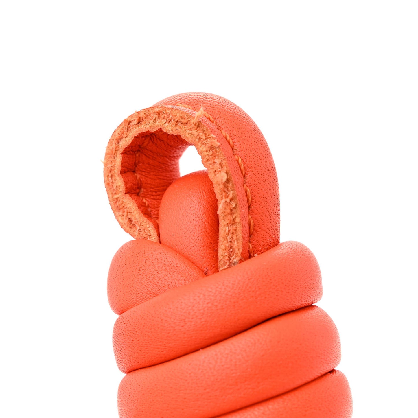 Calfskin Mini Flamenco Knot Clutch Vivid Orange