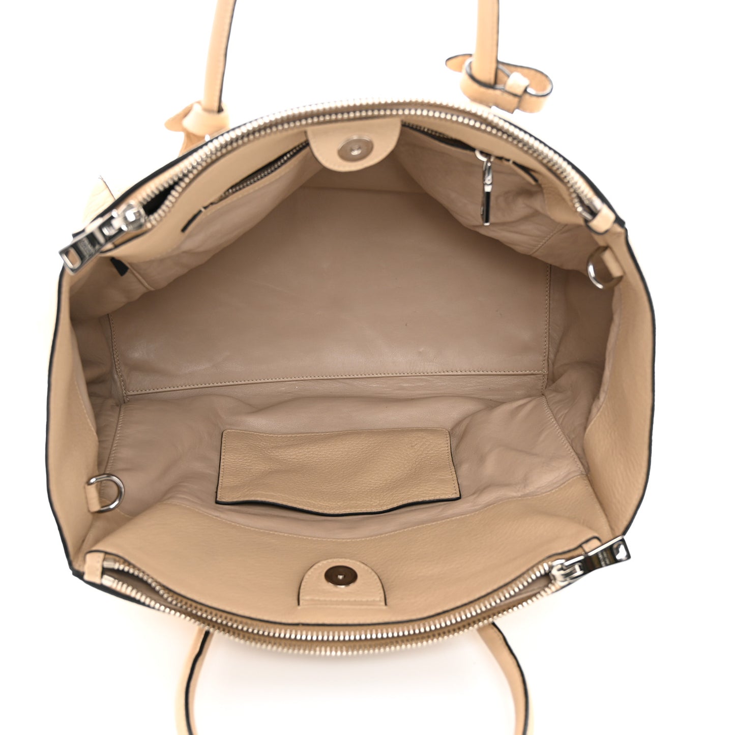 Vitello Daino Twin Pocket Tote Sabbia