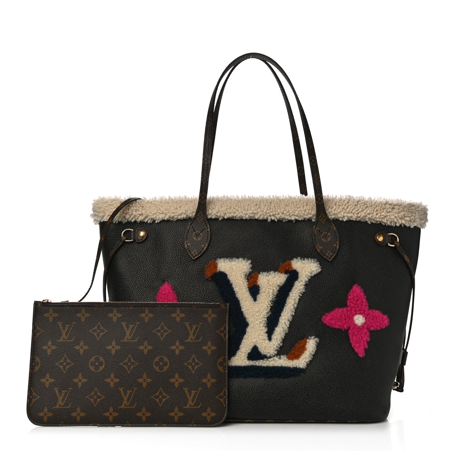 Calfskin Monogram Teddy Neverfull MM Black