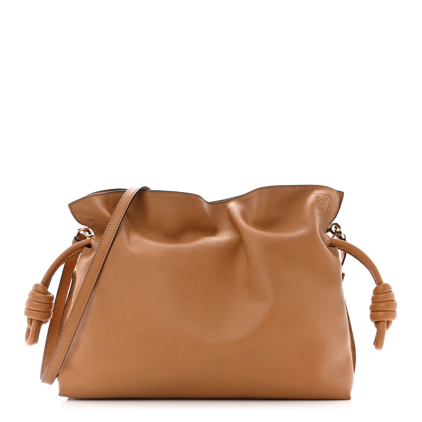 Nappa Flamenco Knot Clutch Warm Desert