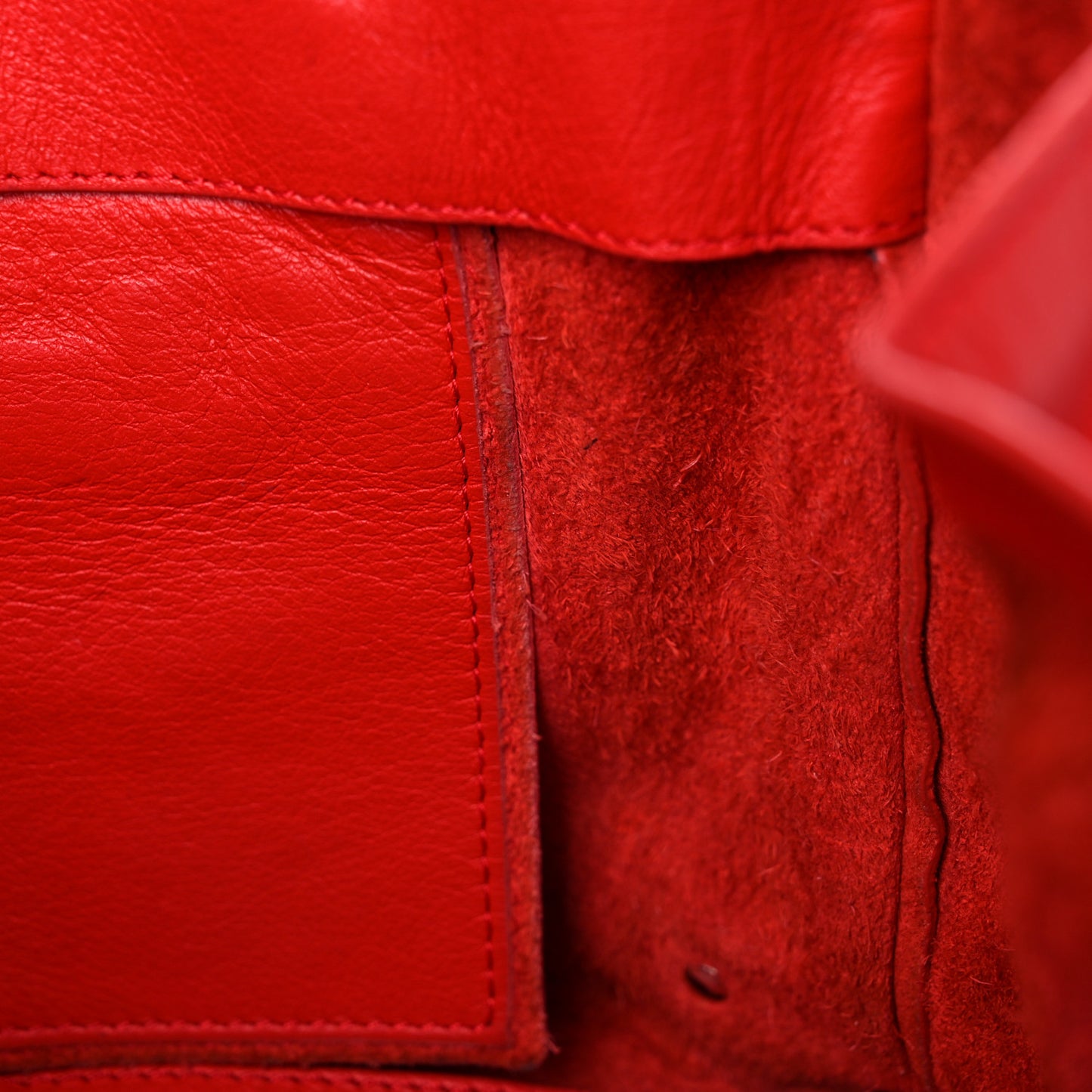 Veau Souple Papier Mini A4 Tote Rouge Cerise