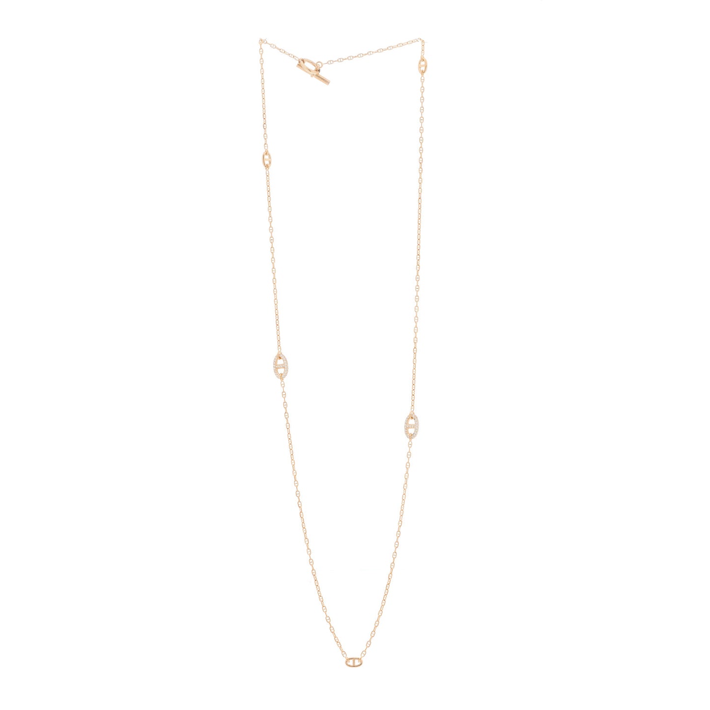 18K Rose Gold Diamond Farandole Necklace 80