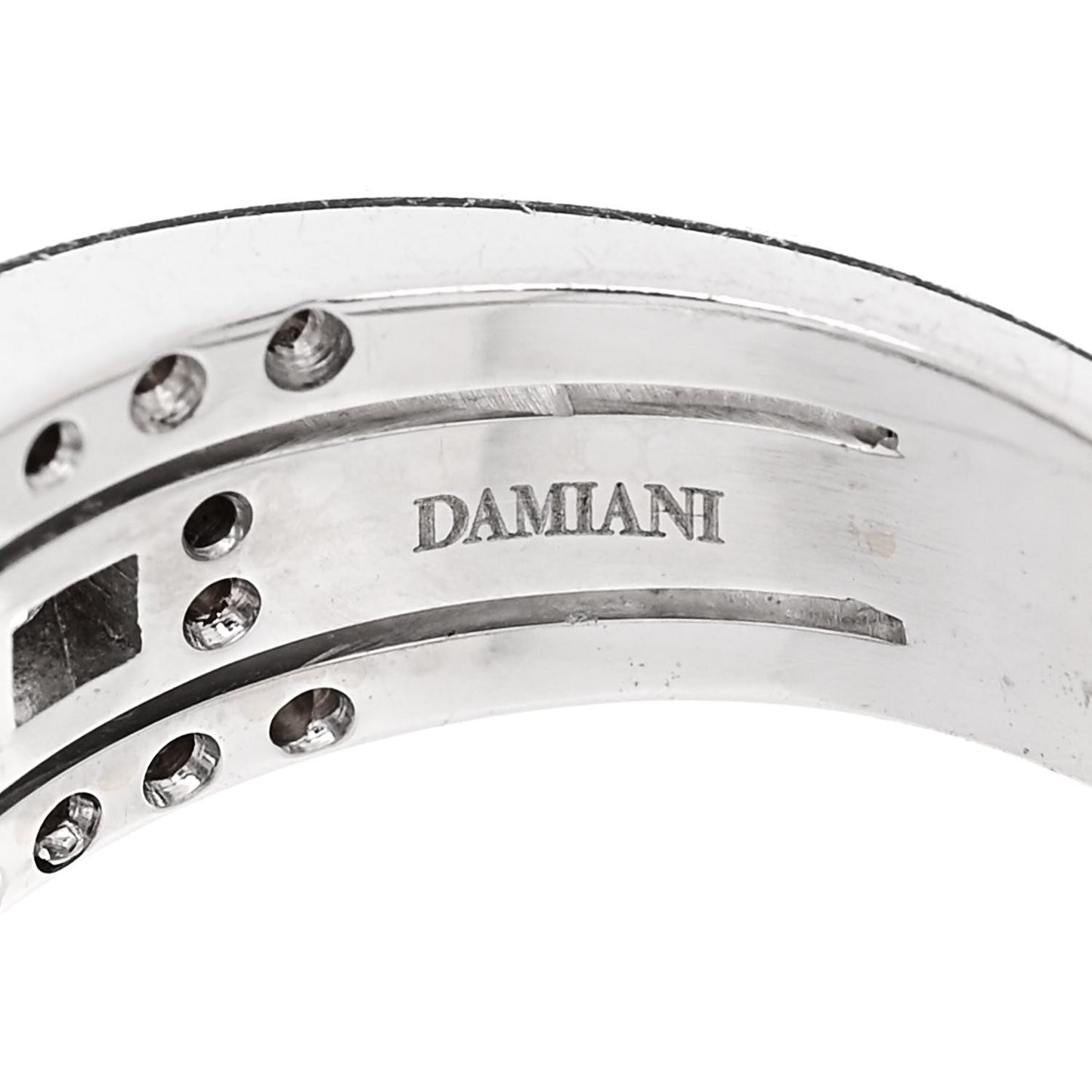 18K White Gold Diamond Belle Epoque Band Ring 53 6.25