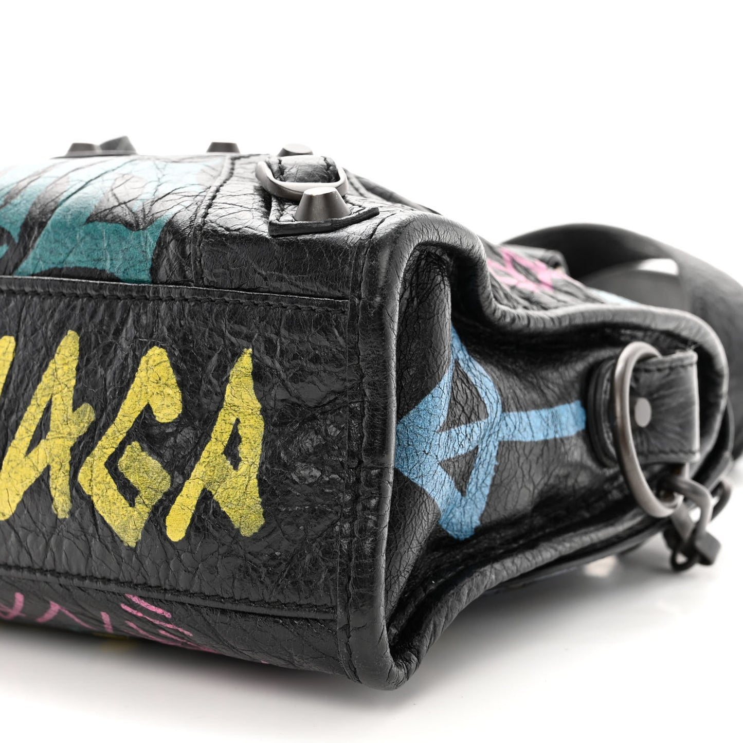 Agneau Arena Graffiti All Over Classic Hardware Mini City Black Multicolor