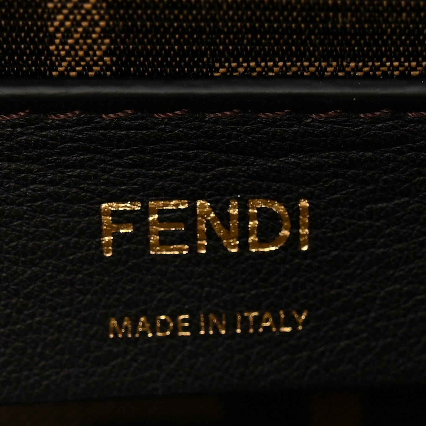 Shiny Nappa Small Fendi First Black