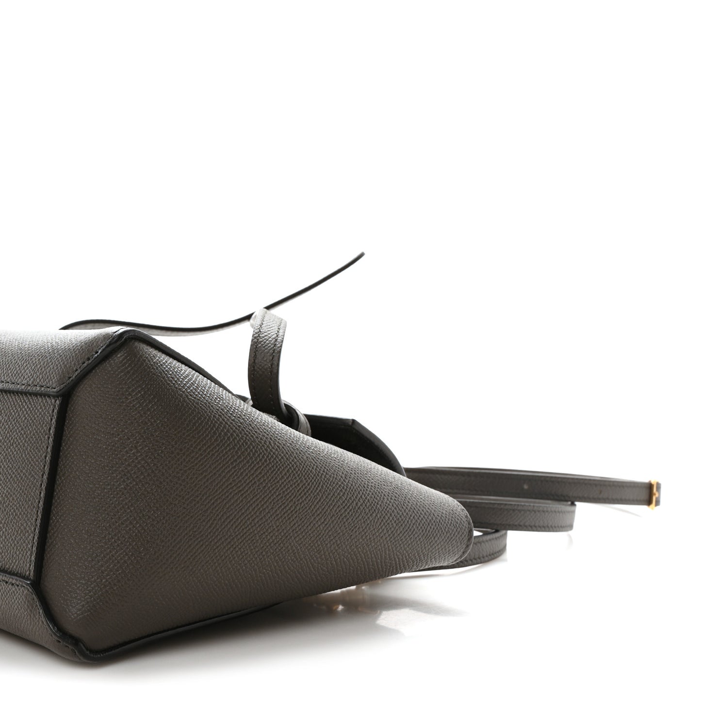 Grained Calfskin Nano Belt Bag Grey