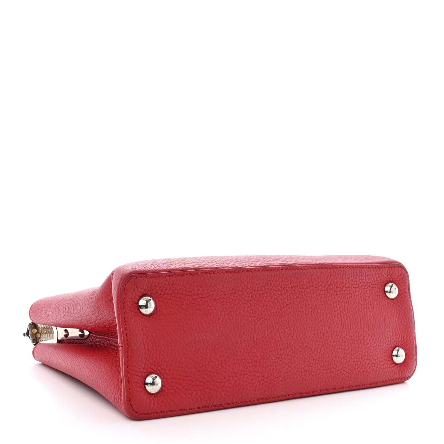 Taurillon Snakeskin Capucines PM Rubis