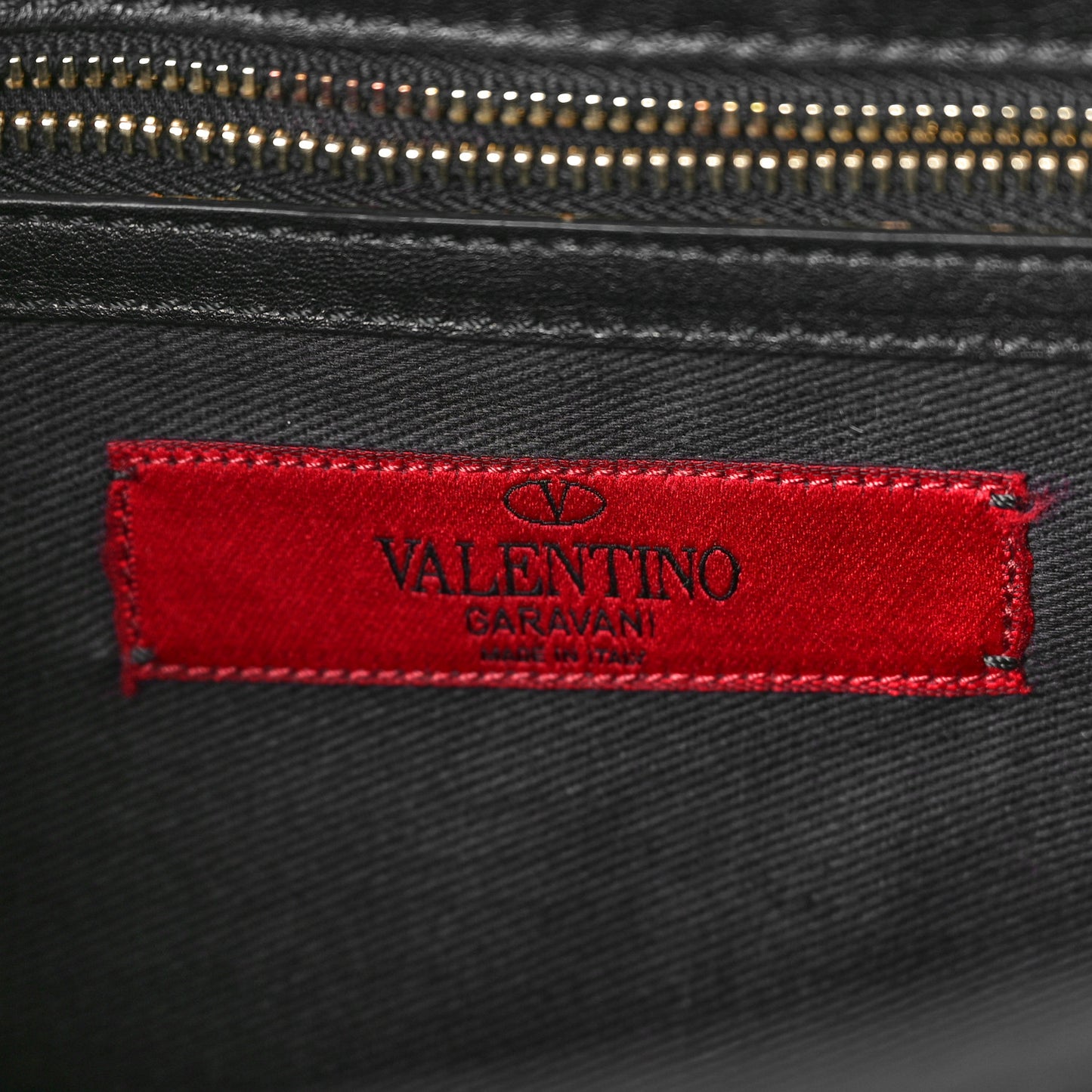 Vitello Medium Glam Lock Rockstud Flap Black