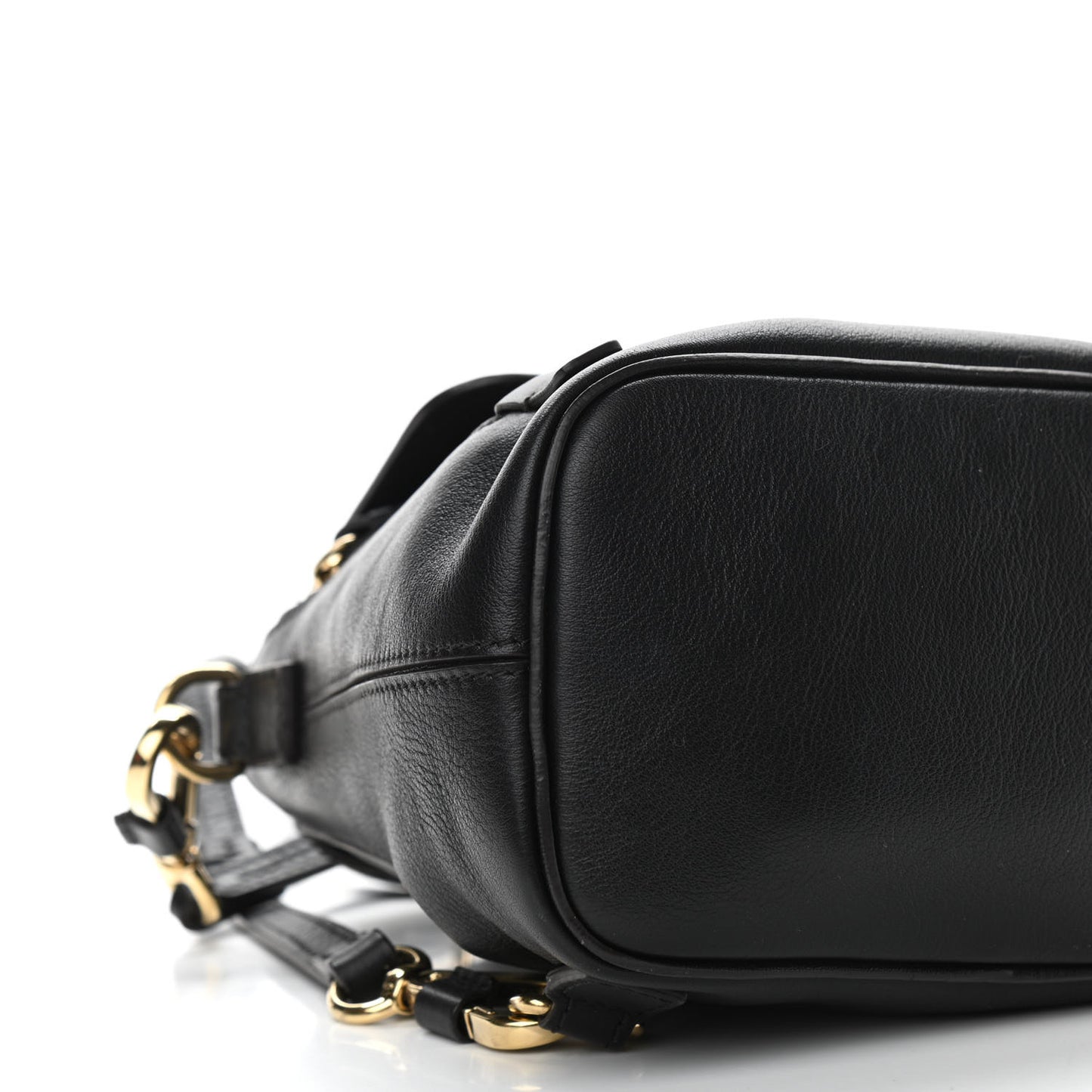 Suede Calfskin Mini Faye Backpack Black