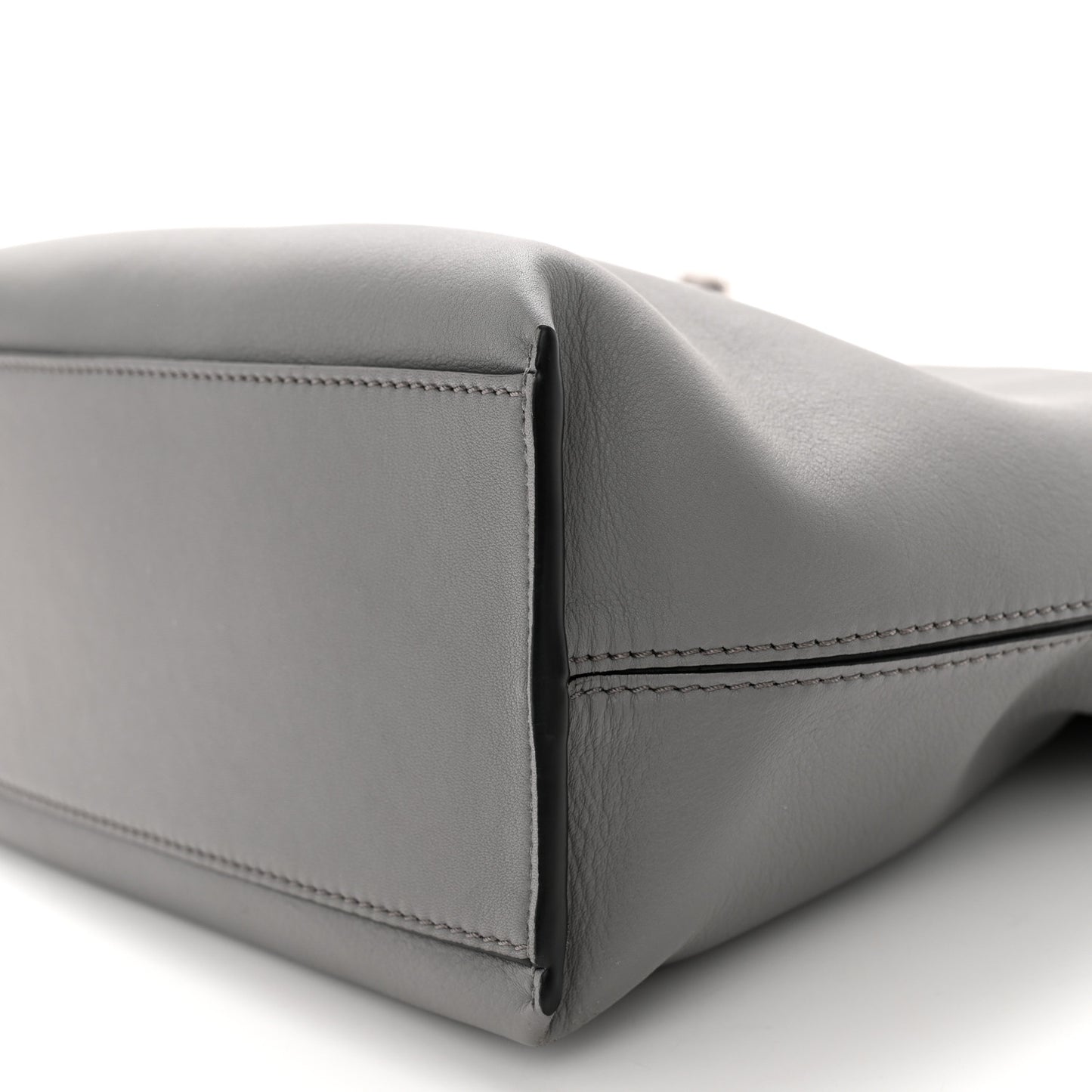 Supple Smooth Calfskin Jacquard Small Cubi Crossbody Bag Asphalt Grey