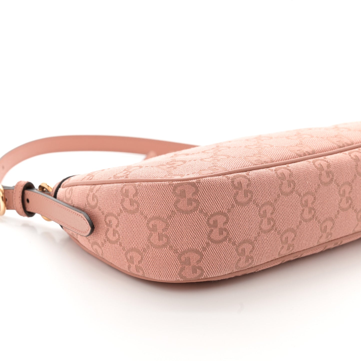 Monogram Textured Dollar Calfskin Small Ophidia Hobo Cloche Rose Pink