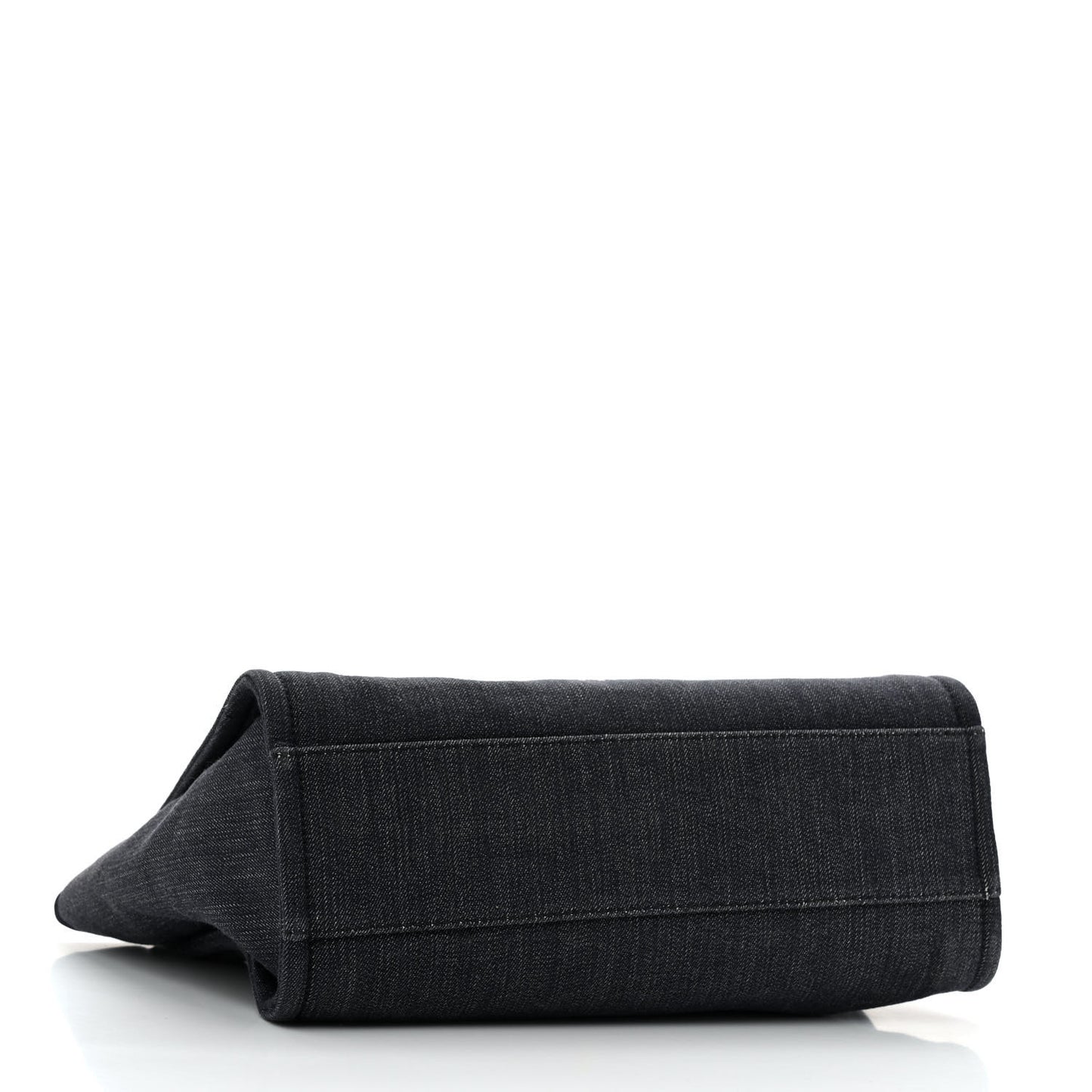 Denim Small Deauville Tote Dark Blue White