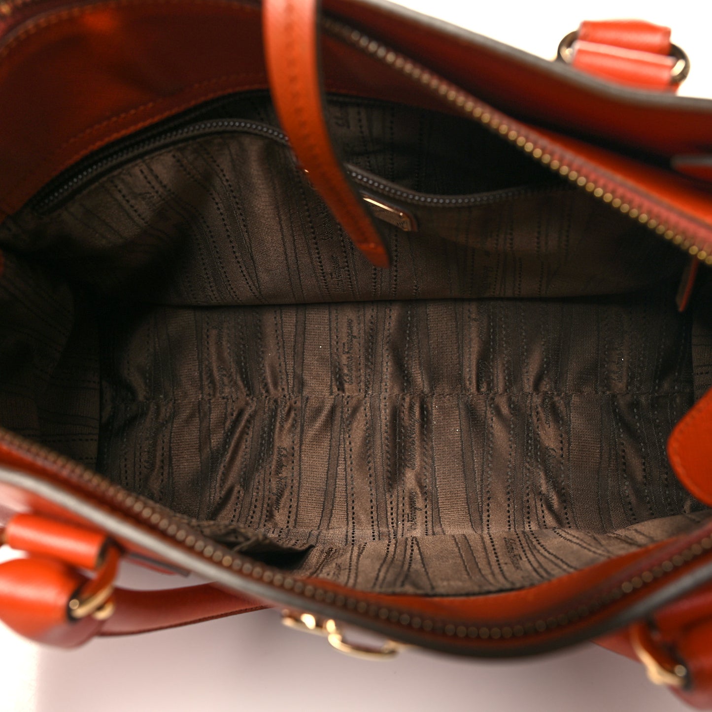 Printed Calfskin Briana Tote Terracotta