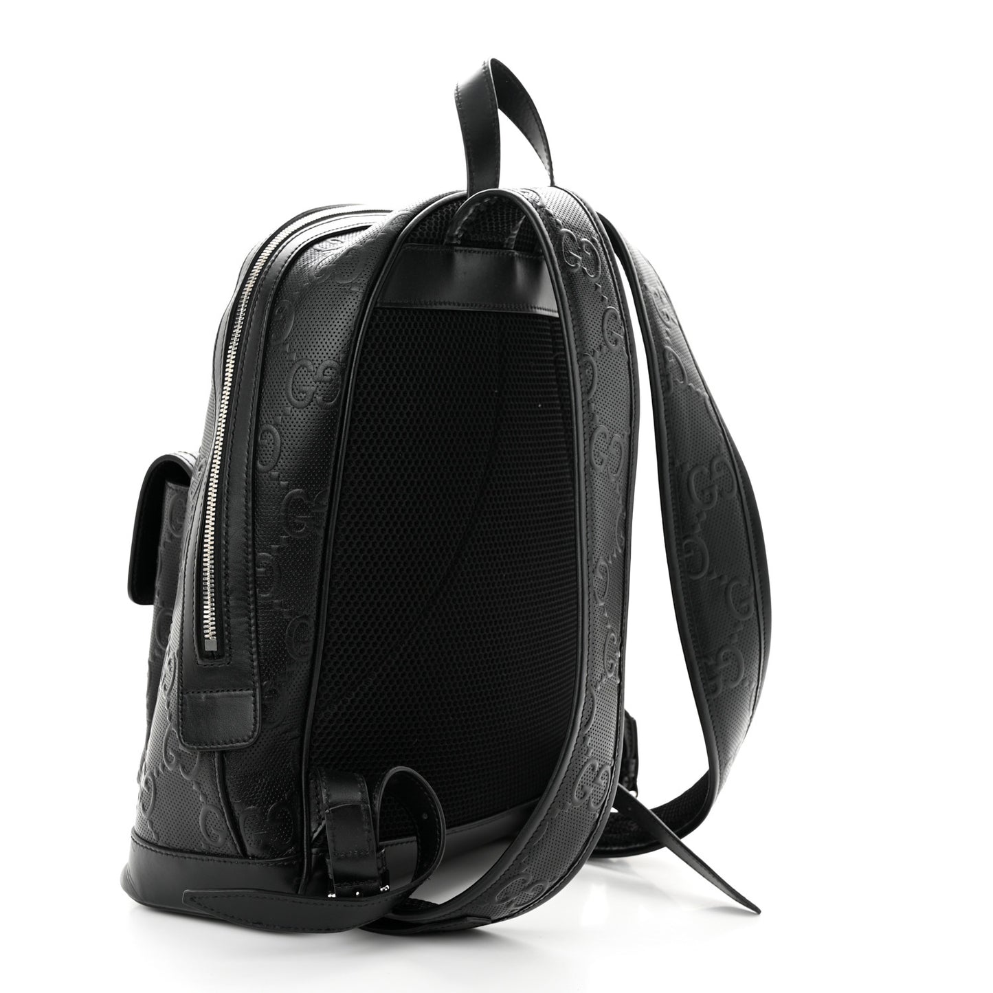 Calfskin GG Tennis Embossed Backpack Black