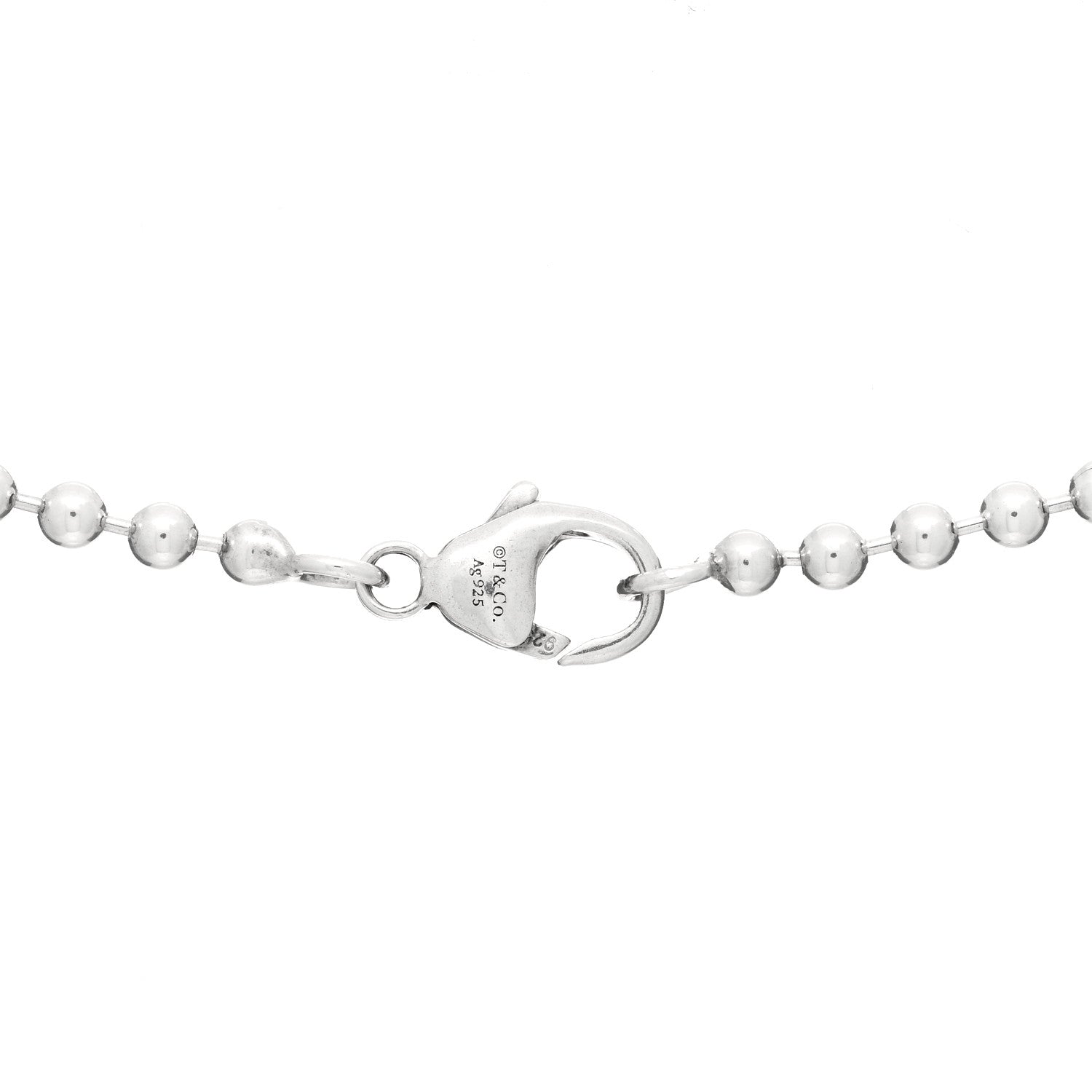 Tiffany Sterling Silver 2.5mm Bead Chain Necklace 16" 4 of 6