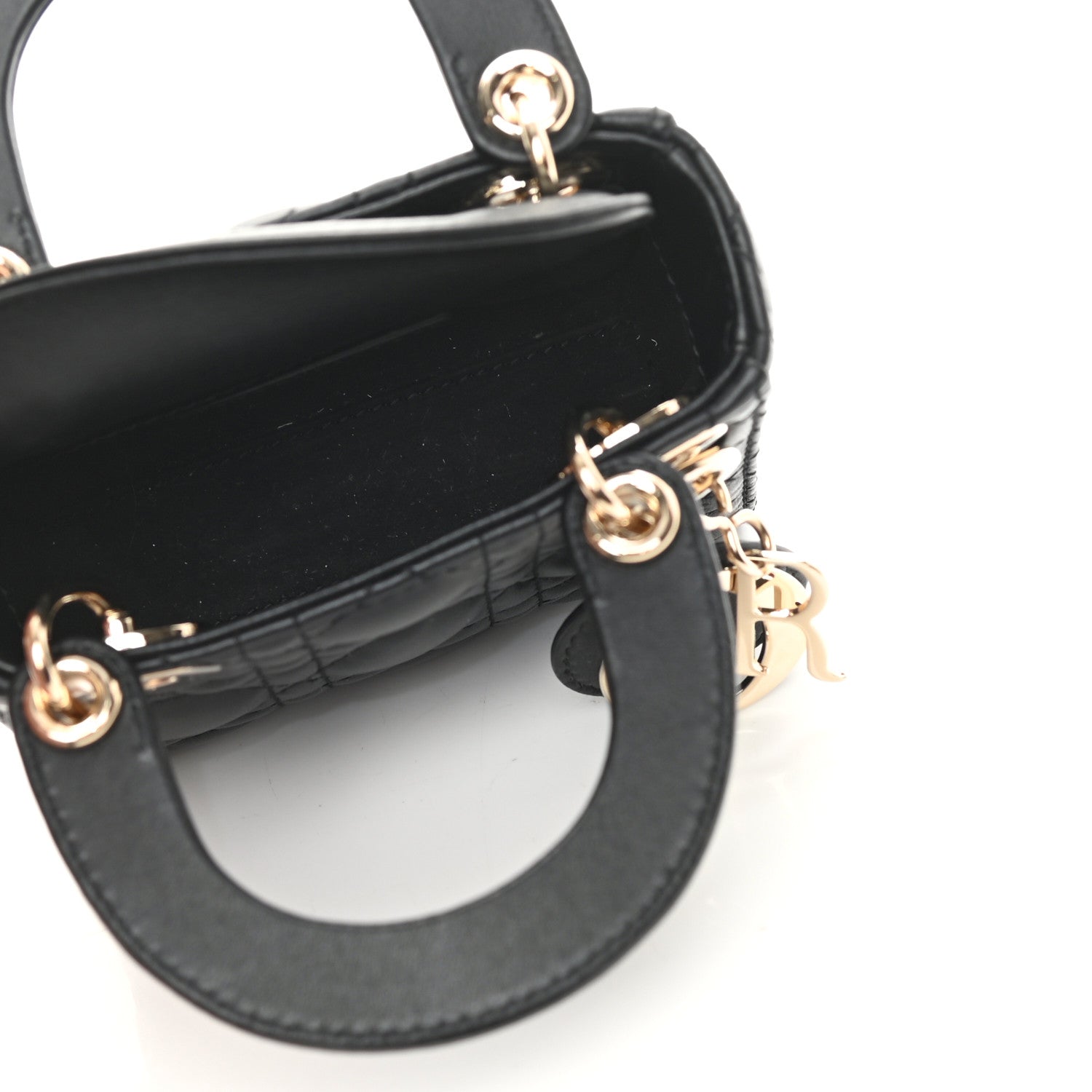 Christian Dior Lambskin Cannage Micro Lady Dior Black 4 of 10