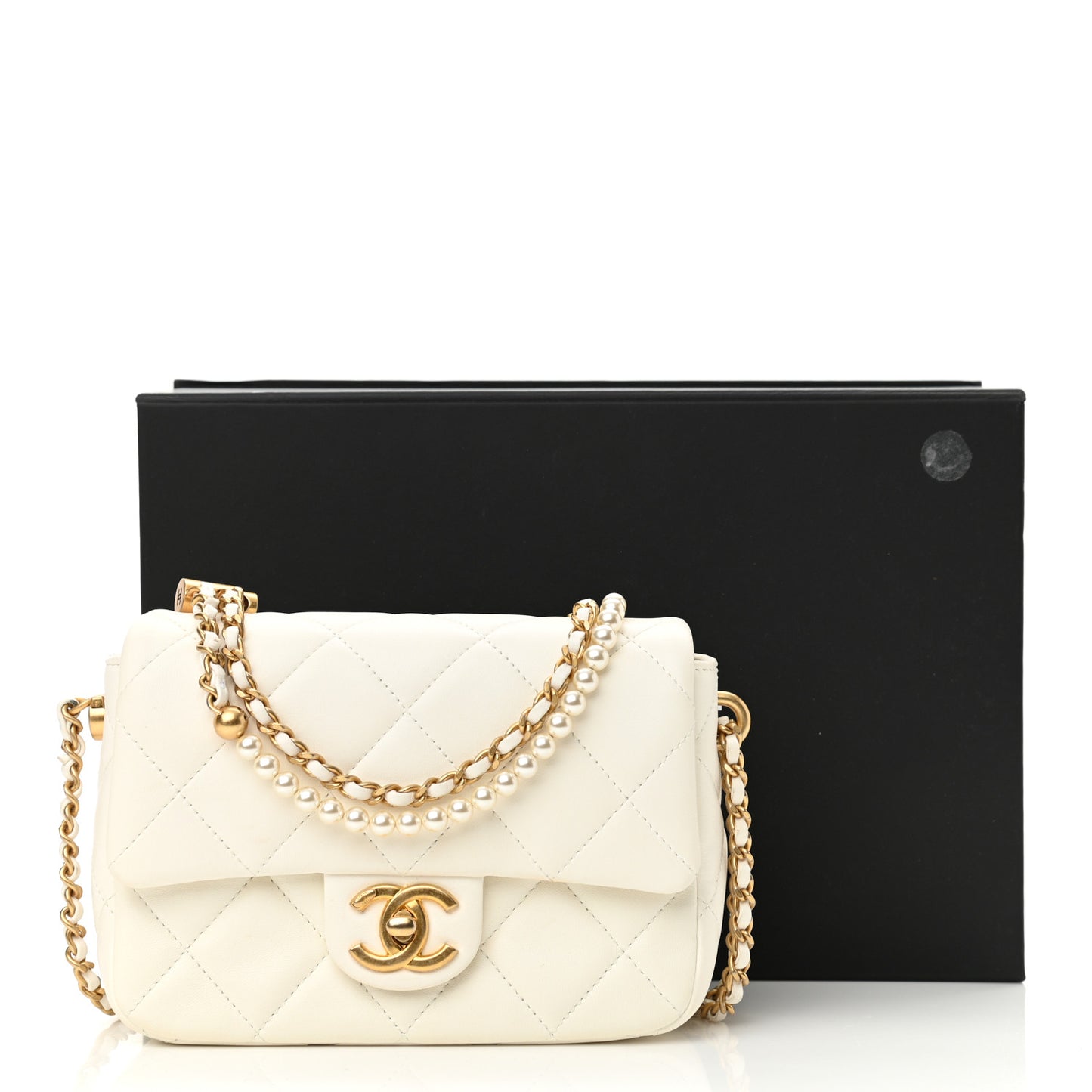 Lambskin Quilted Mini My Perfect Flap White