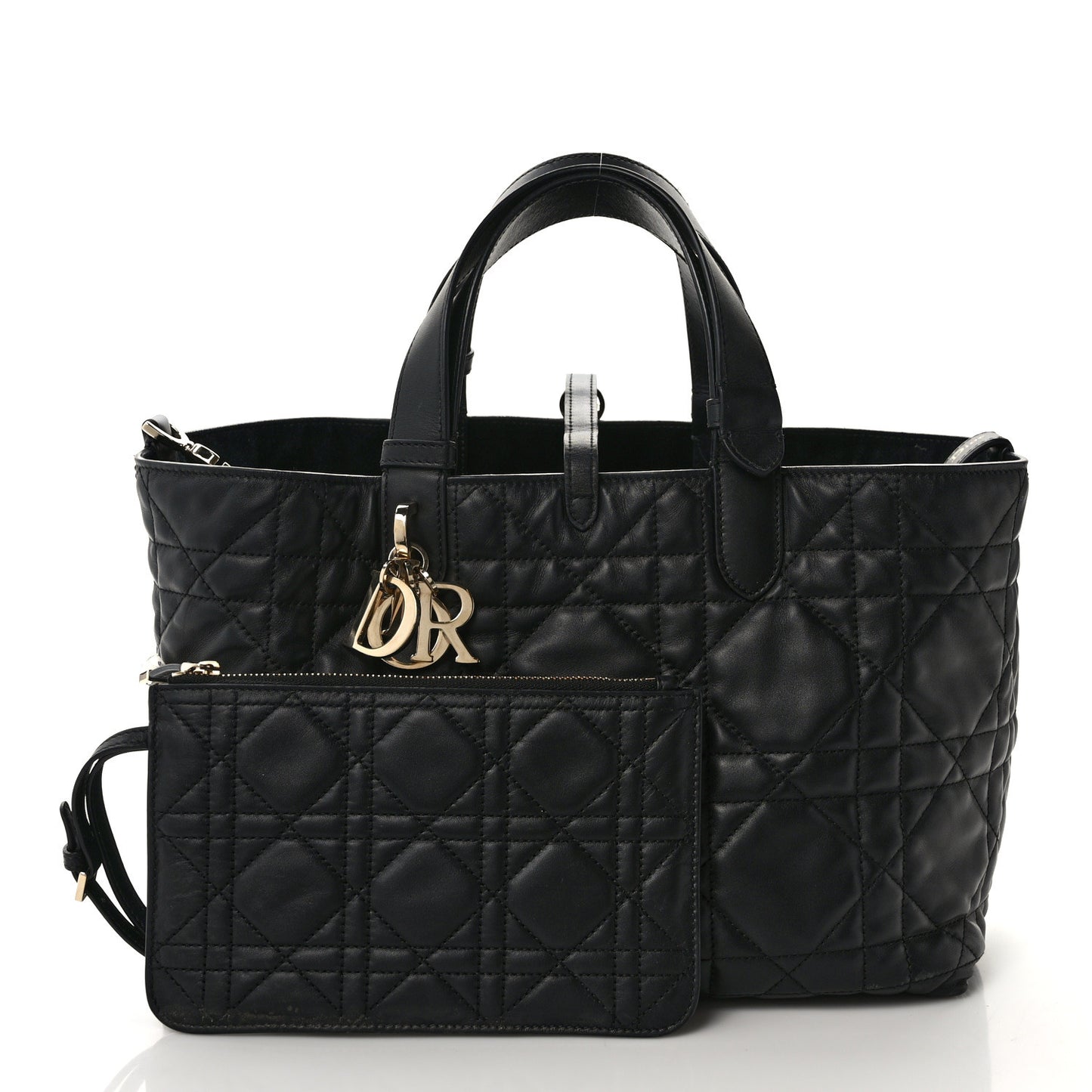 Calfskin Macrocannage Medium Toujours Black