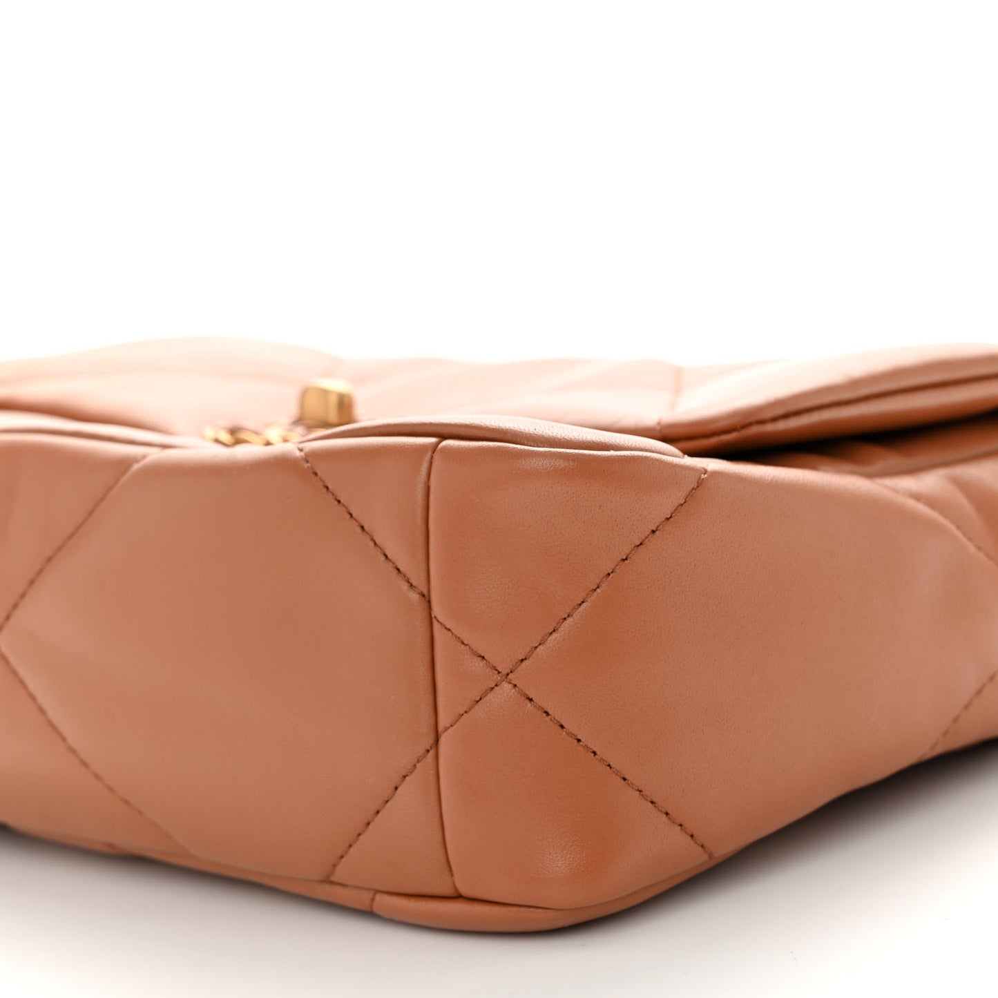 Lambskin Quilted Medium Chanel 19 Flap Brown