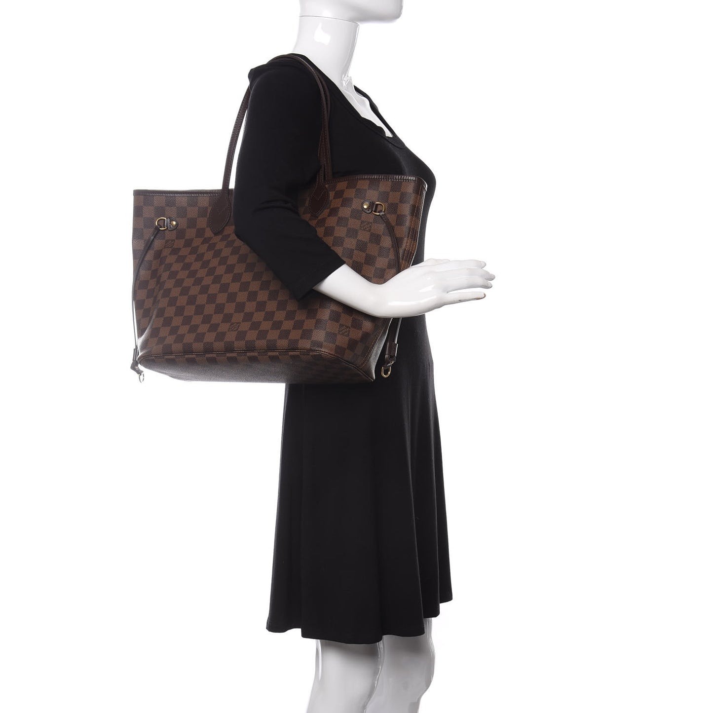 Damier Ebene Neo Neverfull MM Rose Ballerine