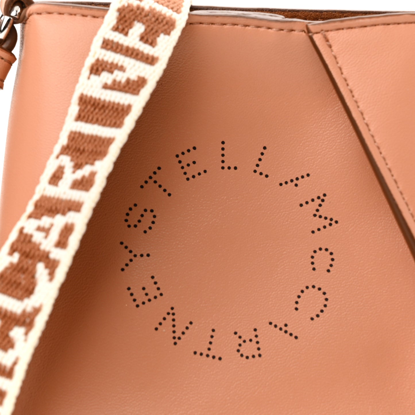 Eco Alter Nappa Perforated Logo Micro Crossbody Bag Brown