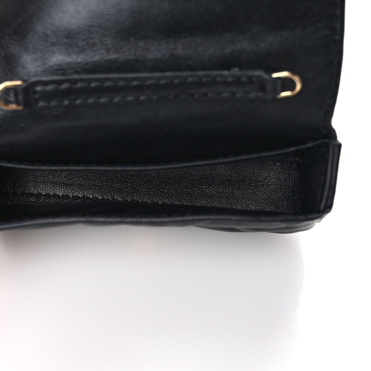 Nappa Matisse FF Embossed Nano Baguette Charm Black