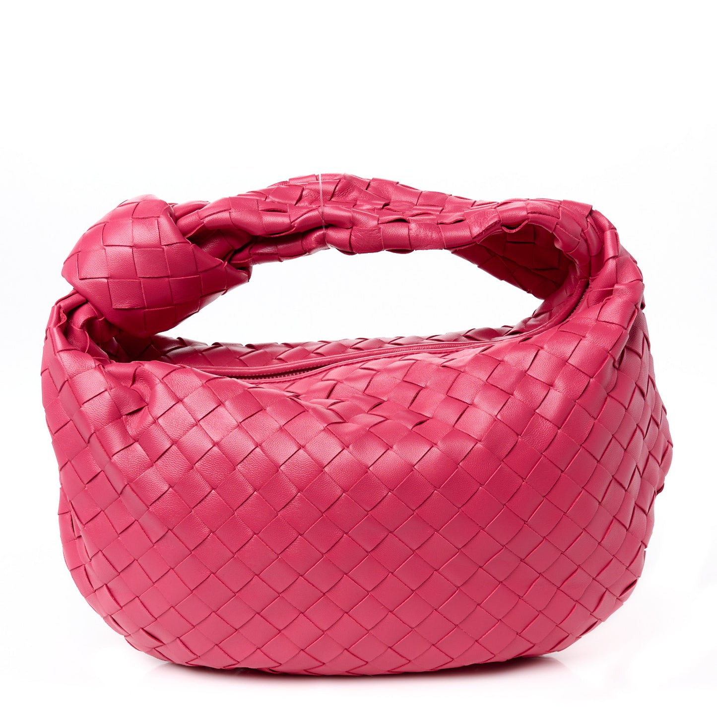 Nappa Intrecciato Teen Jodie Hobo Cranberry