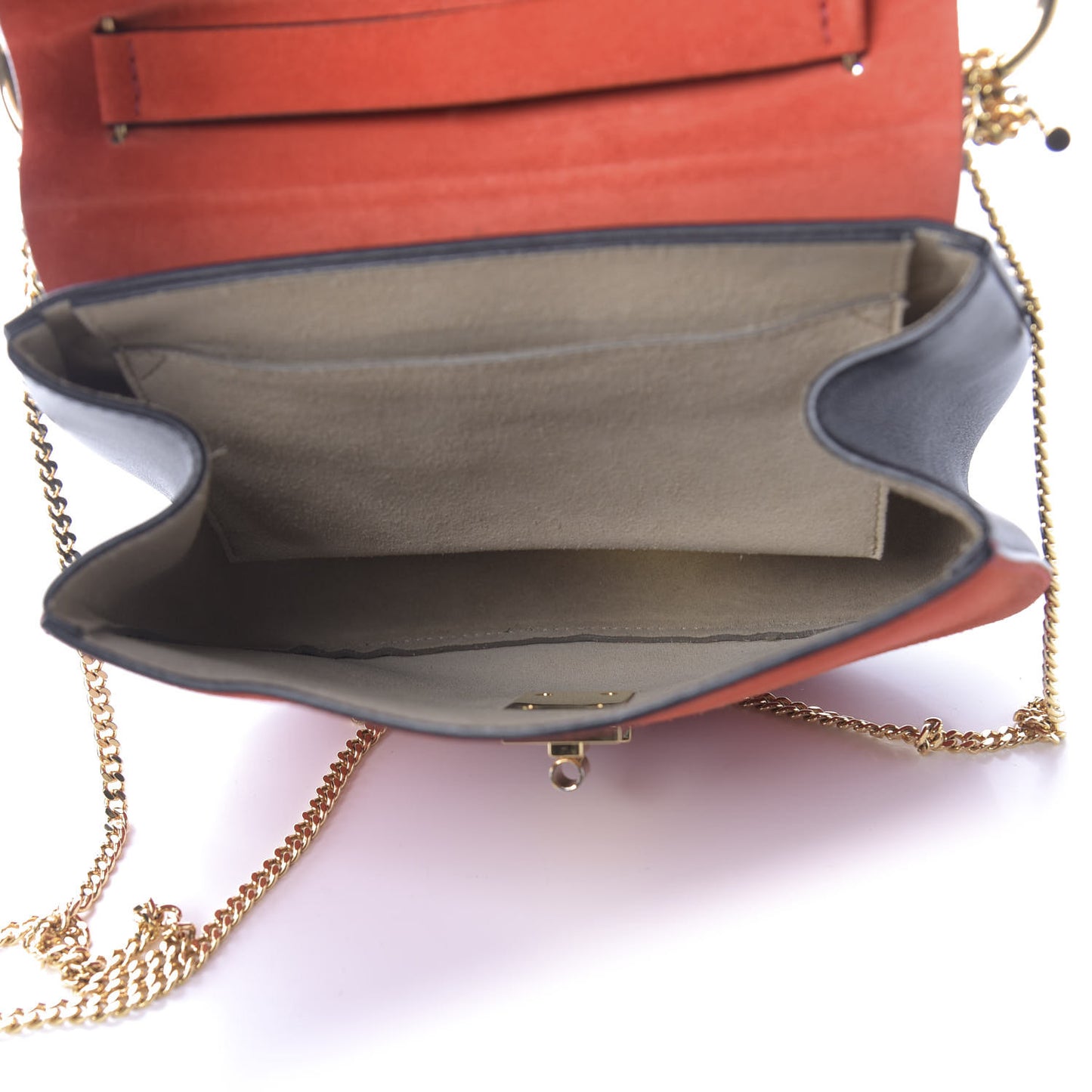 Suede Smooth Calfskin Drew Shoulder Bag Plaid Red Black