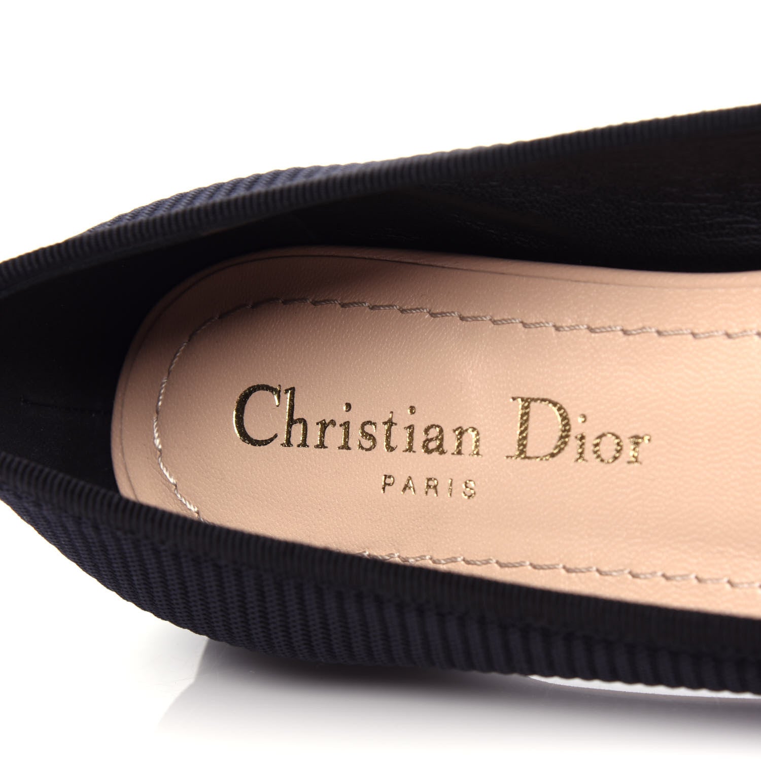 Christian Dior Fabric Ribbon Embroidered J'Adior Ballet Flats 36.5 Black 8 of 11