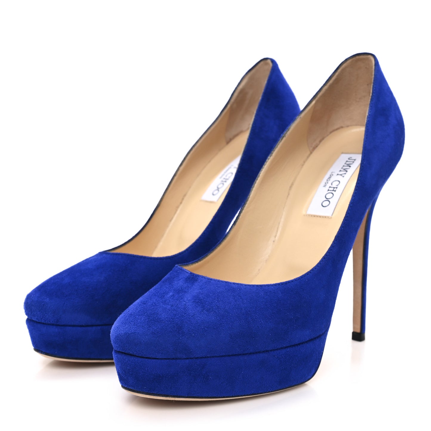 Suede 120mm Platform Pumps 38 Electric Blue