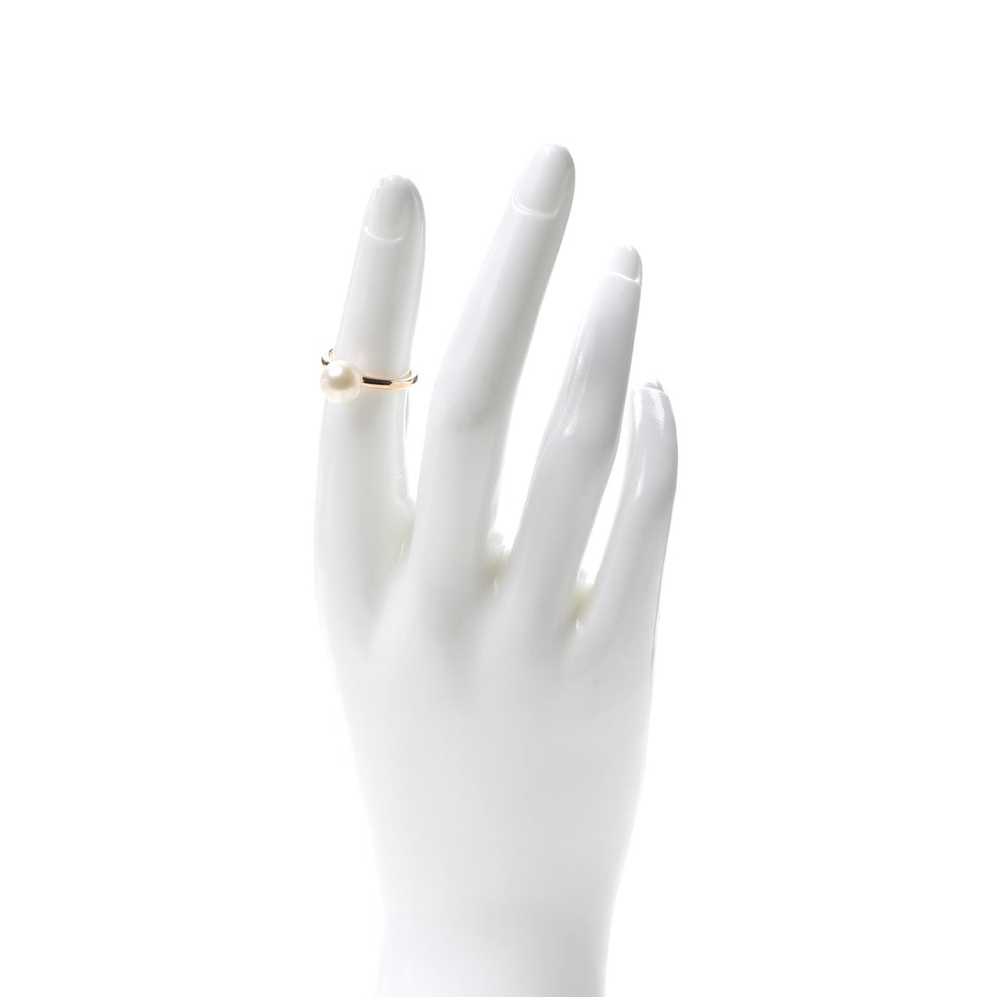 18K Rose Gold Pearl 8mm HardWear Ball Ring 48 4.5