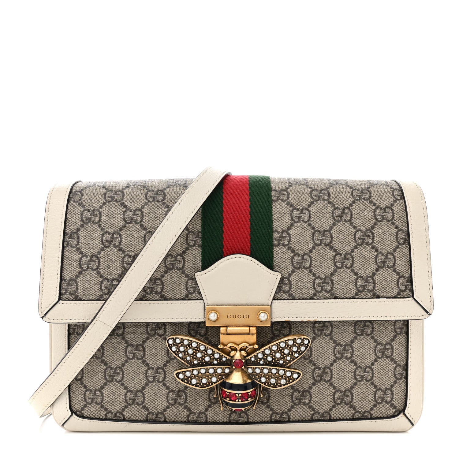 Gucci GG Supreme Monogram Medium Queen Margaret Shoulder Bag Mystic White 1 of 20