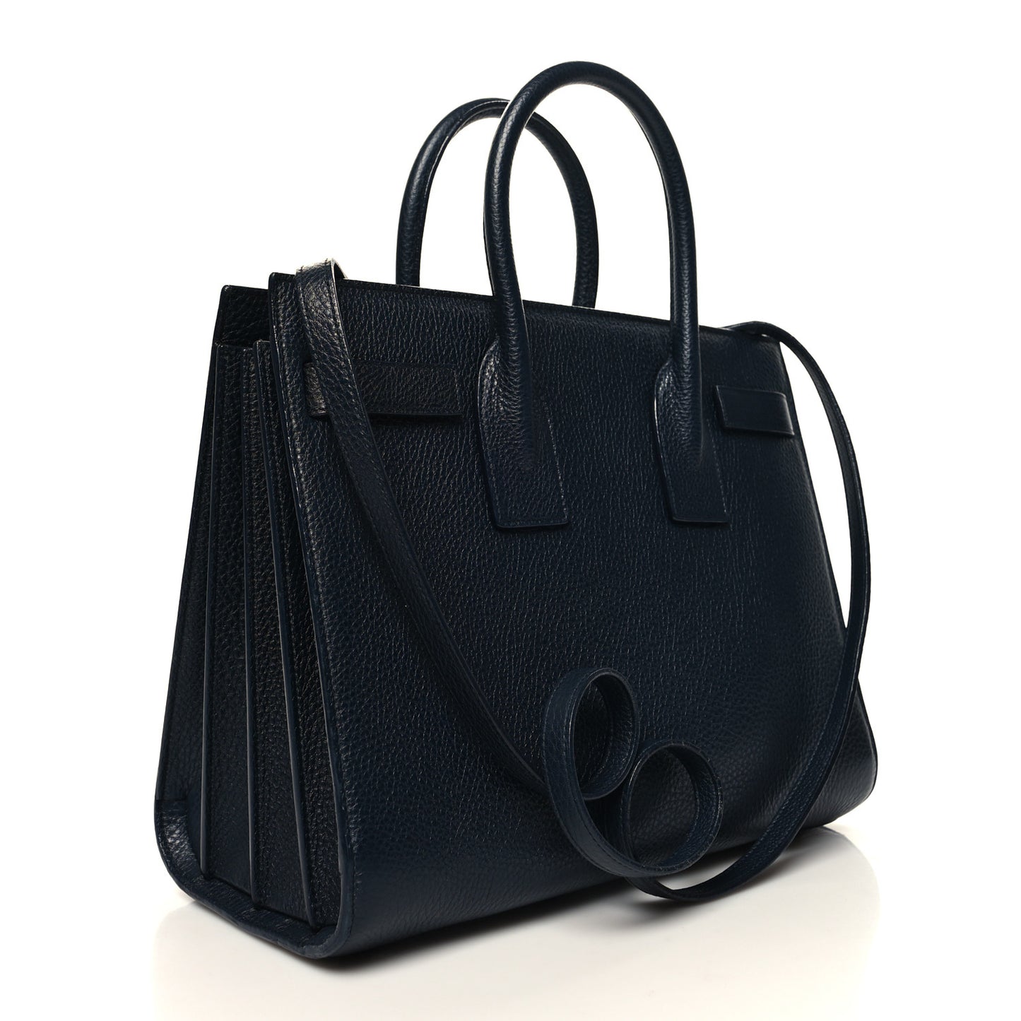 Grained Calfskin Small Sac De Jour Navy