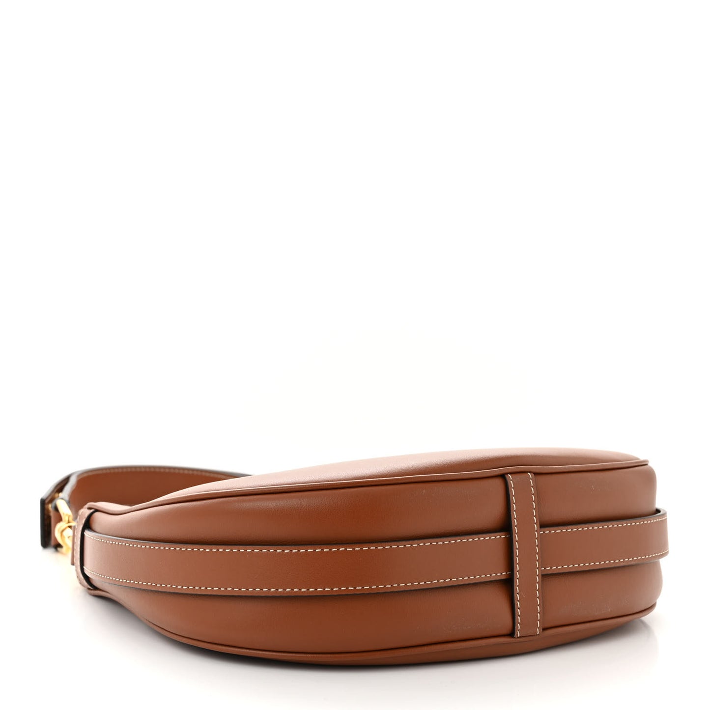 Smooth Calfskin Medium Strap Ava Shoulder Bag Tan